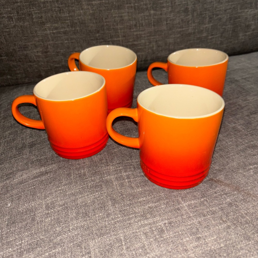 Le Creuset Coffee mugs in flame orange